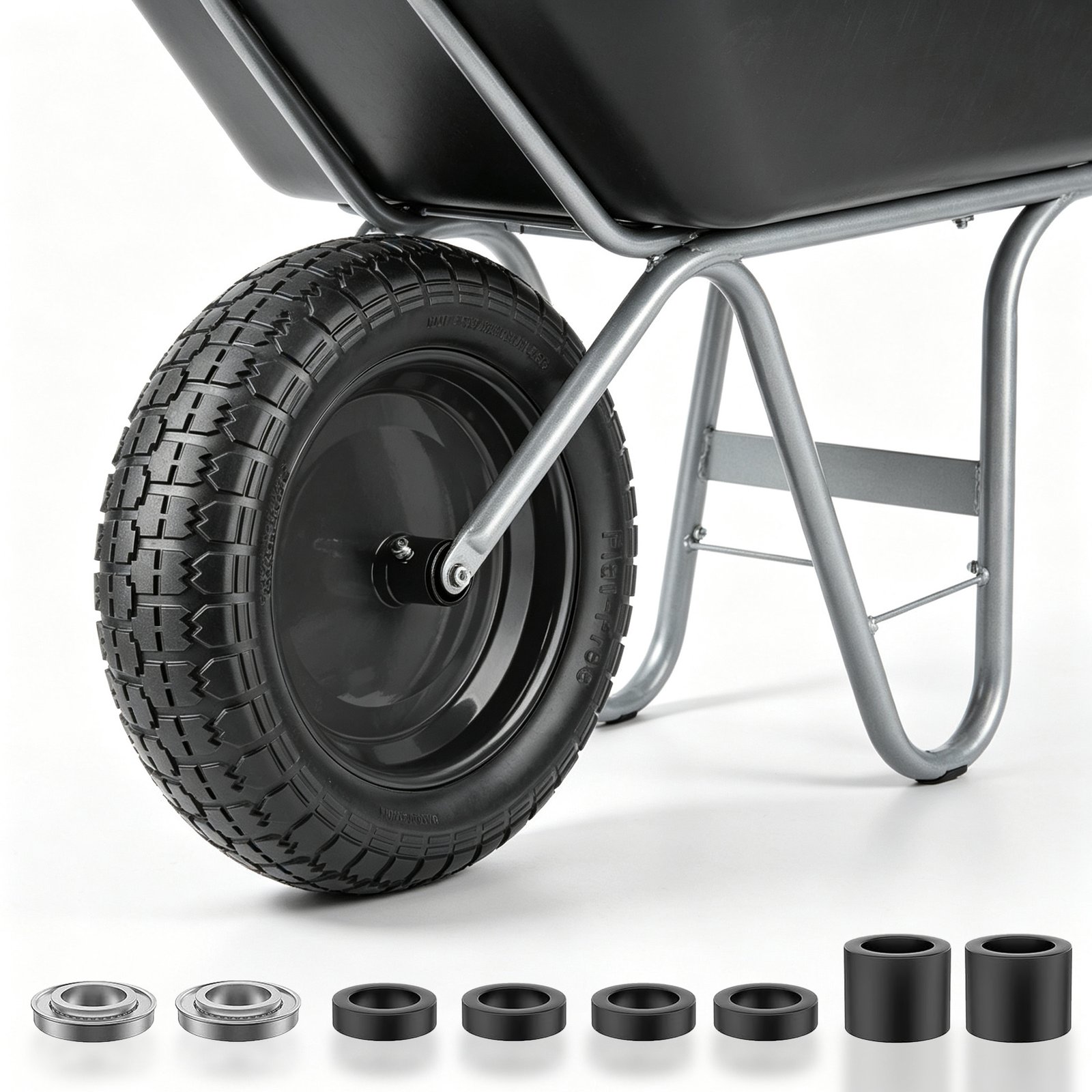 MATSKY MATSKY 14.5" Flat Free Wheelbarrow Tire